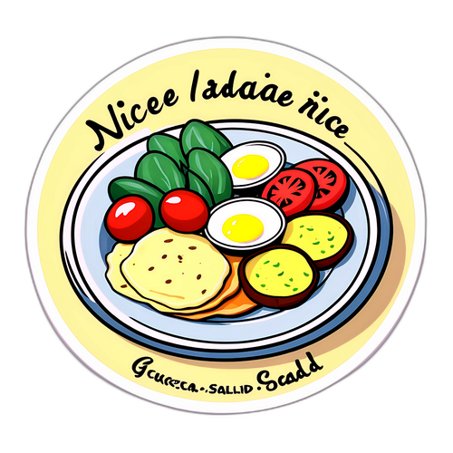 Sticker pour célébrer la gastronomie de Nice