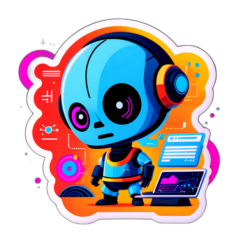 Futuristic Grok AI Sticker