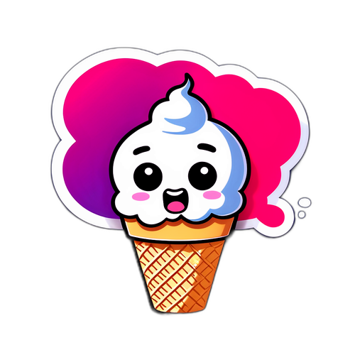 Cute Ice Cream Character Sticker: Is Dairy Queen Closing?