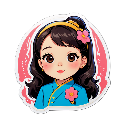 조현의 사랑스러운 이미지 스티커