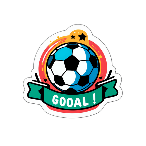 สติกเกอร์ 'Goal!' กับลูกฟุตบอล