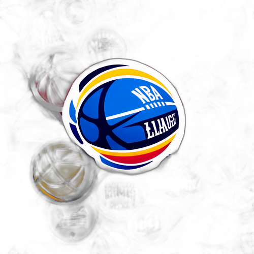 Makulay na mga icon ng basketball na may mga logo ng koponan