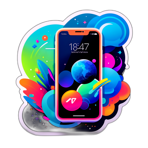 아이폰 17 최신 기술 스티커 디자인