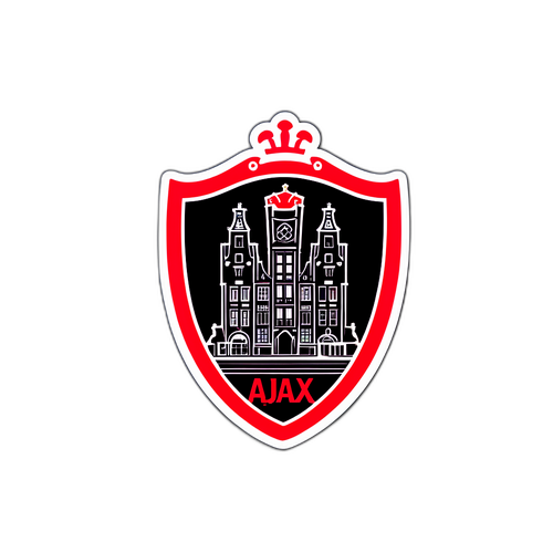Sticker ya Kivintage ya Ajax