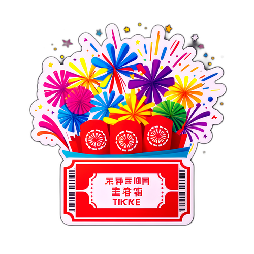春Festival票根贴纸