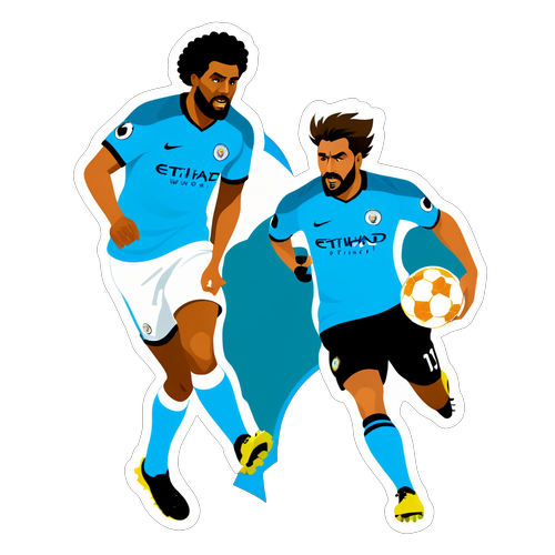 Návrh samolepky na fotbalový zápas Man City vs. Wolves