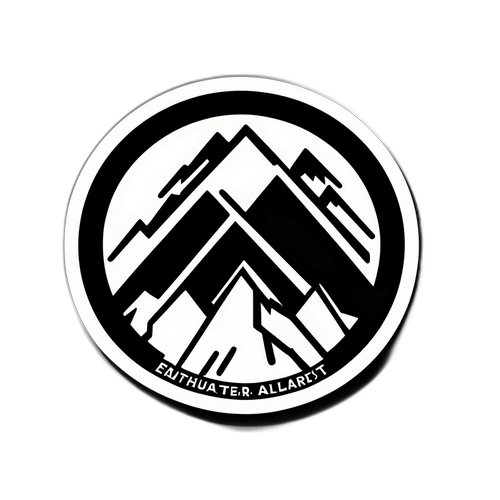 Makabagong Minimalist na Sticker na may Earthquake Alert Graphic