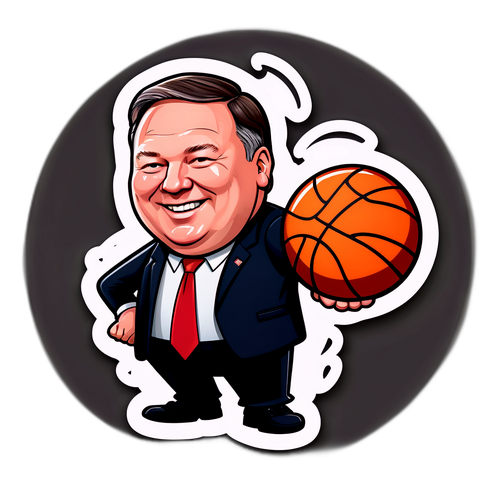 מדבקת הומור של מייק פומפיאו משחק כדורסל