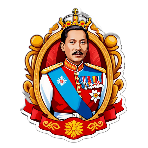 สติ๊กเกอร์เพื่อเฉลิมฉลองวันคล้ายวันเกิด พระมหากษัตริย์ ในวันที่ 28 กรกฎาคม 2568