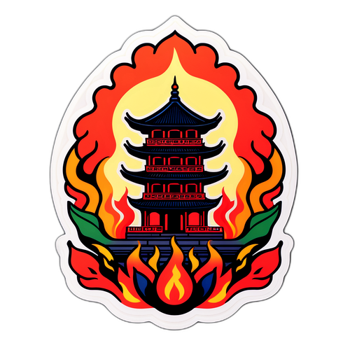 紀念台南火災的貼紙設計