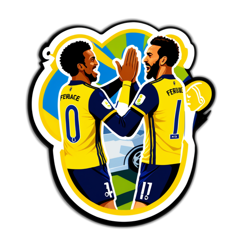 Stiker Pemain Fenerbahçe dalam Momen Aksi