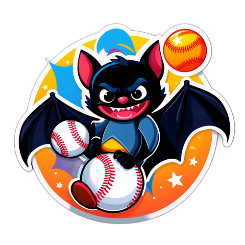 有趣的棒球貼紙設計