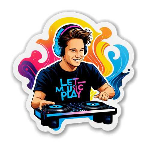 Lad Musikken Spille! Oplev Kygo’s Elektrisk Vibe med Dette Lyseklare DJ-Sticker!