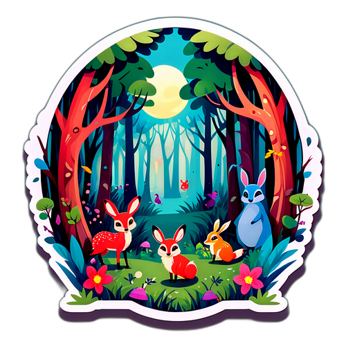 जादुई जंगल का दृश्य