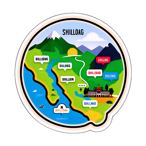 शिलॉंग का स्टाइलिश नक्शा