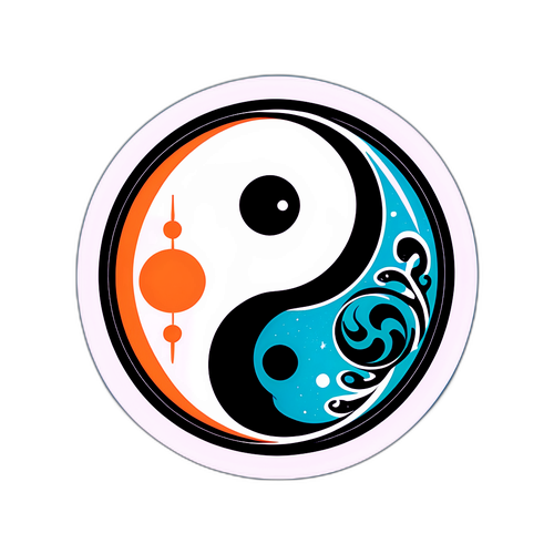 Sticker ya Gemini AI na Ishara za Yin-Yang