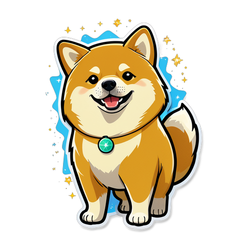 Du vil ikke tro, hvor sjovt denne Dogecoin Klistermærke er! 🐕✨