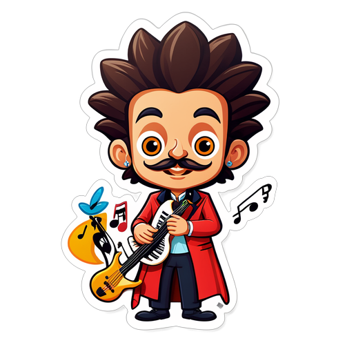 Göktuğ Baytekin'in Eğlenceli Karikatürü: Müzik Dolu Bir Sticker ile Dolaşın!