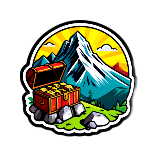 Adventure Awaits: Mountain Treasure Sticker