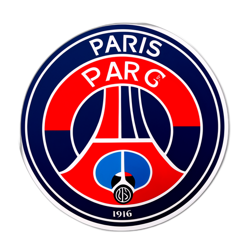 PSG Klubbemblem Klistermärke