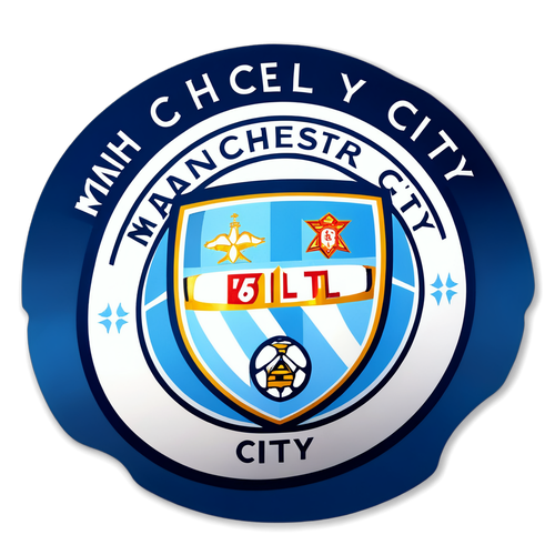 Manchester Citys Nyeste Symbol! Se Den Utrolige Emblemet Med Fotball i Blå Gradient!