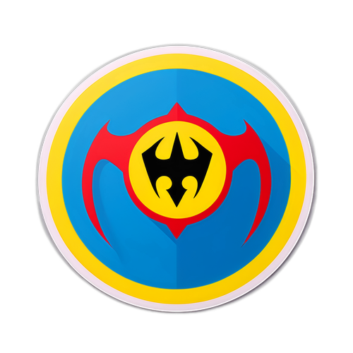 Høyvokter-symbol som superhelt-emblem