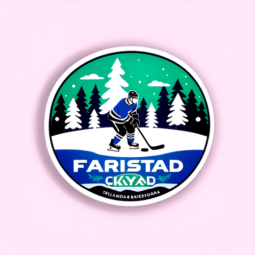 Hockeypucken som Flög genom Vinterlandskapet: En Färjestad BK Sticker som Fångar Naturens Magi!