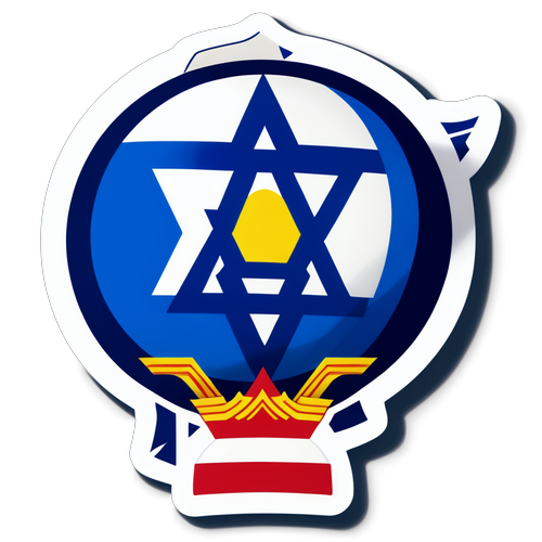 Jiandikishe na Upenzi! Sticker ya Taifa la Israeli yenye Mchanganyiko wa Alama za Ikoni na Mpira wa Miguu!