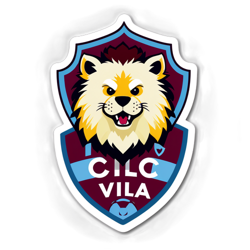 Aston Villa Mascotte Sticker: Passie voor Voetbal