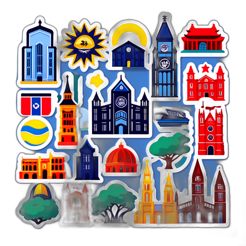 인하대학교 스티커 - 다양한 명소들