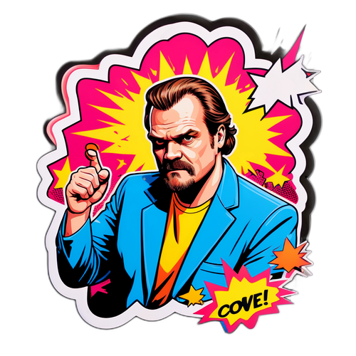 Adesivo Pop Art do David Harbour