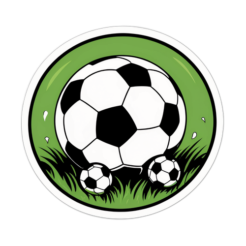 FCM-logo med fodbolde på græs