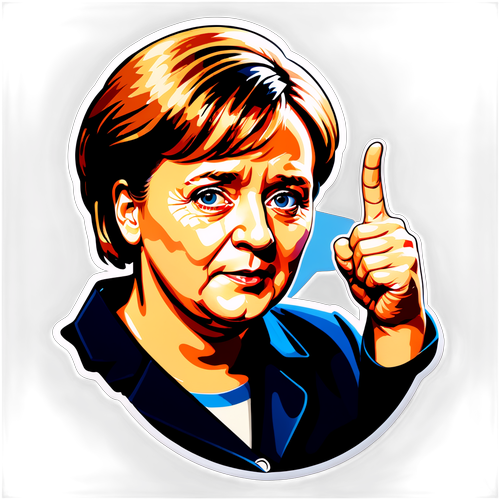 Angela Merkel: Der Sticker, der ihre beeindruckende Führungsstärke in einem einzigen Handzeichen einfängt!