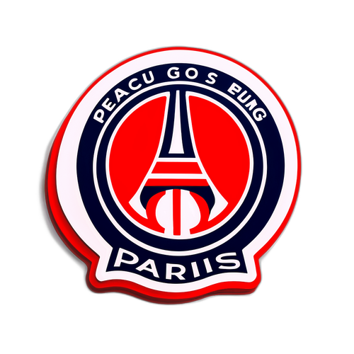 PSG 팬을 위한 응원 문구 스티커 디자인