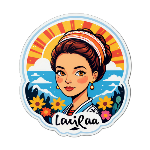 Design samolepky s ilustrací Laďky Něrgešové