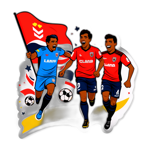 Desenho divertido do jogo entre Llaneros FC e Independiente Medellín