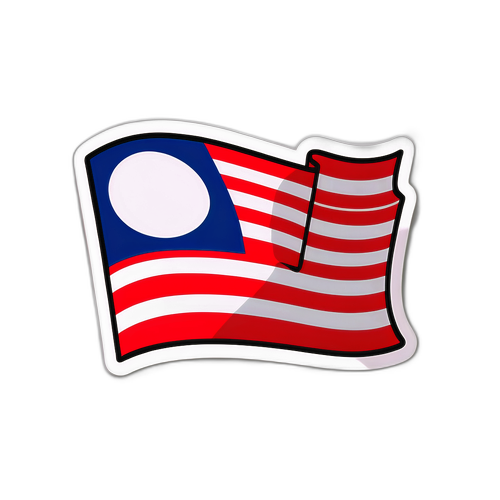 Adesivo Vibrante della Bandiera della Liberia