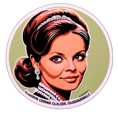 Vintage-inspirert klistremerke av Claudia Cardinale