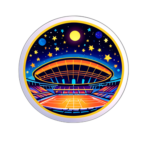 Sticker de vis al Arenei MHP iluminată noaptea