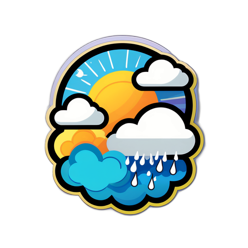 Wetter-inspirierter Aufkleber