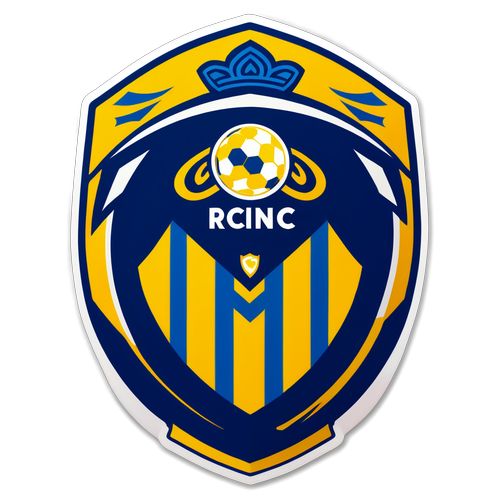 Sticker representando el partido Rosario Central vs Lanús