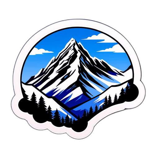 Autocollant de paysage montagnard en Haute-Savoie