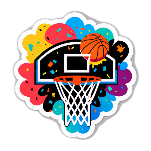 Game On Basketball Sticker