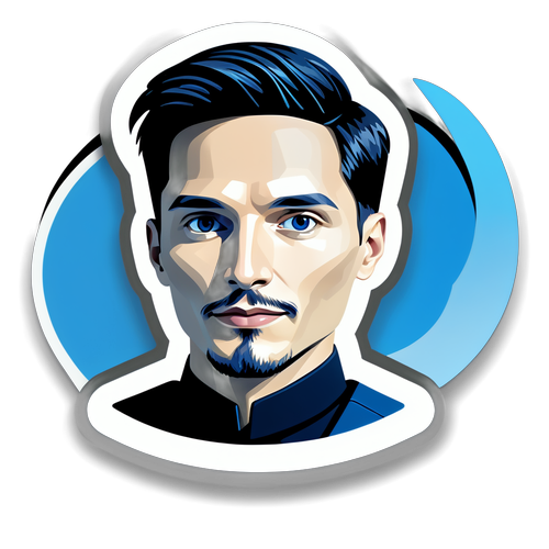 Az ikonikus Telegram: Pável Durov Arca és a Digitális Kommunikáció Szürke-Kék Világa!