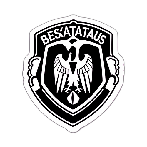 สติกเกอร์โลโก้เบซิกตัสบนพื้นสนามฟุตบอล