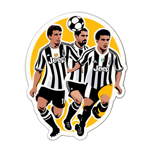 Sticker ya Kumbukumbu ya Wachezaji Maarufu wa Juventus