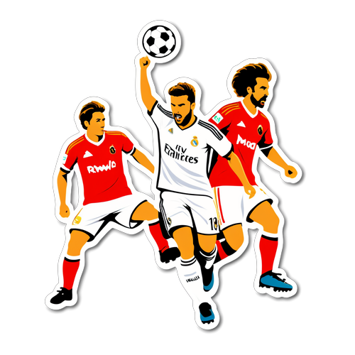 Masayang Sticker ng Labanan sa Soccer