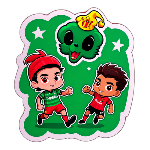 Милий зображення матчу Мальорка - Реал Бетіс з веселими маскотами