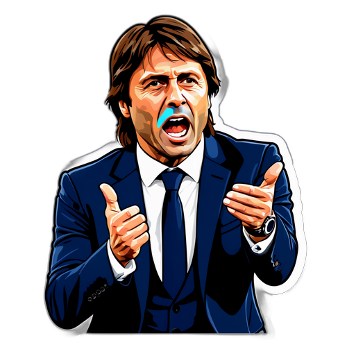 Antonio Conte în timpul unui discurs pasional