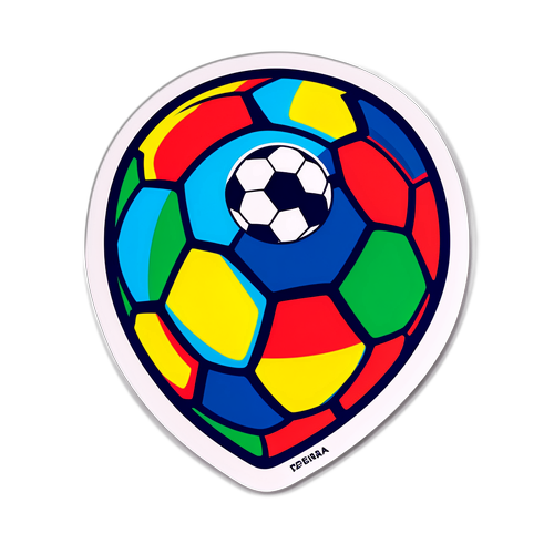 Diseño de una pegatina del balón de fútbol con el logo del Deportivo Pereira